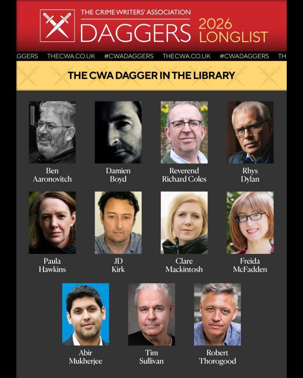 Daggers longlists are&nbsp;announced